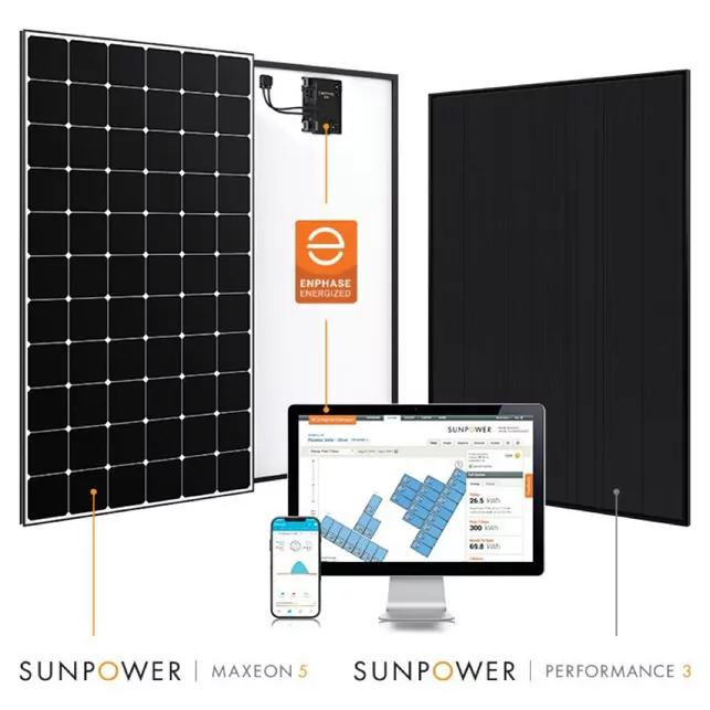 panneaux photovoltaïques de la marque Sunpower